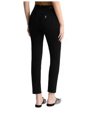 Jeans Donna nero stile skinny a vita alta UA5054D4886 MONROE|LIU JO