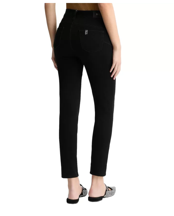 Jeans Donna nero stile skinny a vita alta UA5054D4886 MONROE|LIU JO