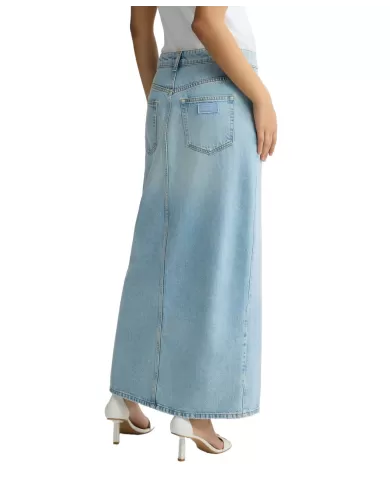 Gonna Donna in jeans con spacco avanti UA5188D4854|LIU JO