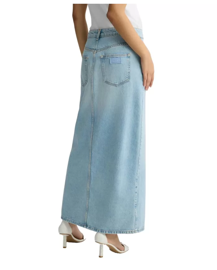 Gonna Donna in jeans con spacco avanti UA5188D4854|LIU JO