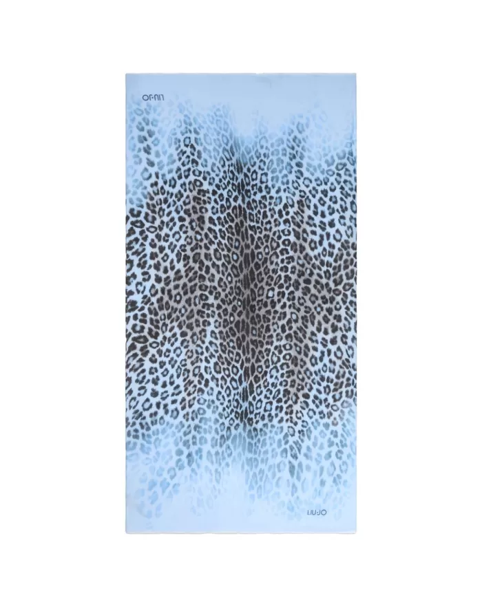 Stola Donna azzurro celo con stampa animalier 2A5031T0300|LIU JO Stola Donna azzurro celo con stampa animalier 2A5031T0300|LIU JO