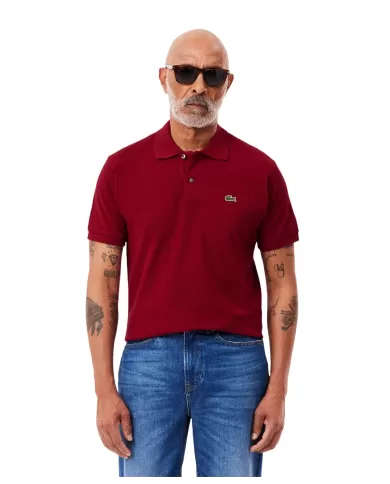 Polo Uomo bordeaux regular fit cotone L1212|LACOSTE Polo Uomo bordeaux regular fit cotone L1212|LACOSTE