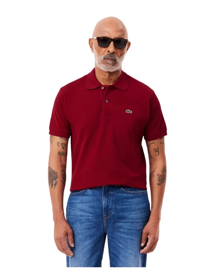 Polo Uomo bordeaux regular fit cotone L1212|LACOSTE Polo Uomo bordeaux regular fit cotone L1212|LACOSTE