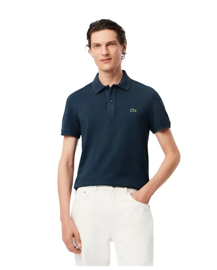 Polo Uomo blu in cotone slim fit PH4012|LACOSTE Polo Uomo blu in cotone slim fit PH4012|LACOSTE