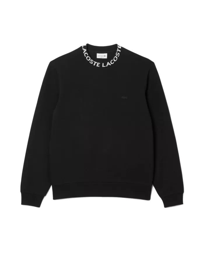 Felpa Uomo nero in cotone regular fit SH9542|LACOSTE Felpa Uomo nero in cotone regular fit SH9542|LACOSTE