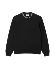 Felpa Uomo nero in cotone regular fit SH9542|LACOSTE