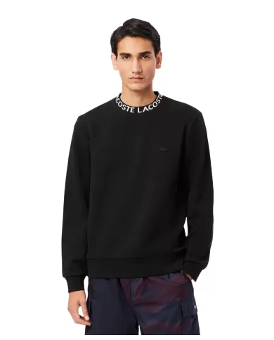 Felpa Uomo nero in cotone regular fit SH9542|LACOSTE Felpa Uomo nero in cotone regular fit SH9542|LACOSTE