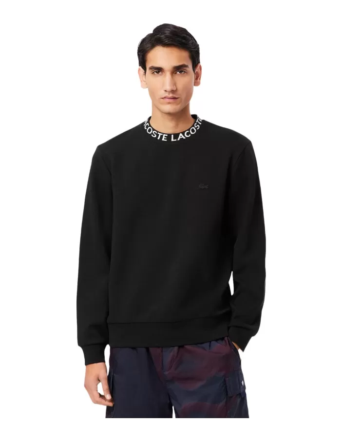 Felpa Uomo nero in cotone regular fit SH9542|LACOSTE Felpa Uomo nero in cotone regular fit SH9542|LACOSTE
