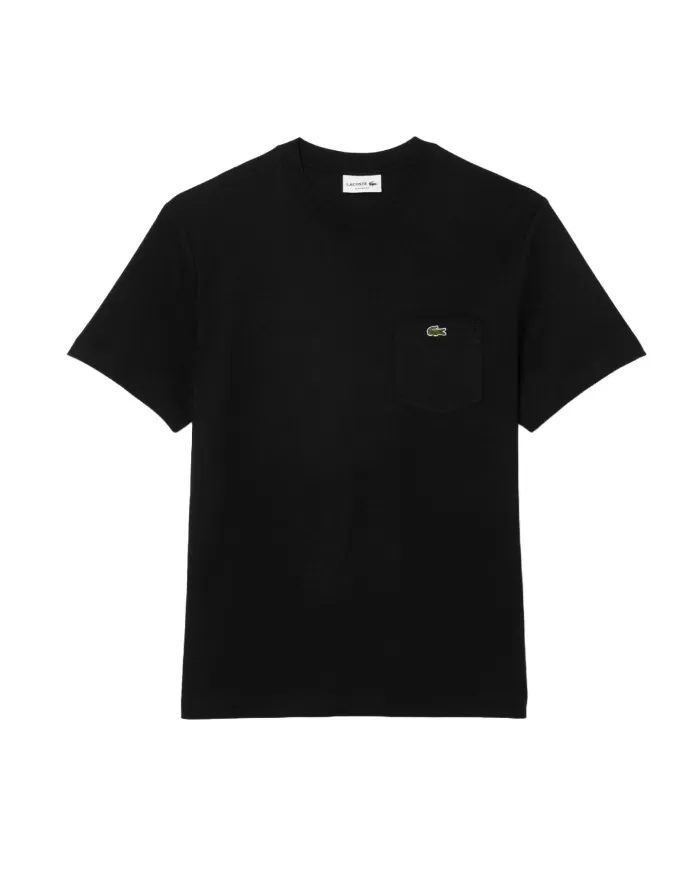 T-shirt Uomo nera con taschino TH2827 |LACOSTE T-shirt Uomo nera con taschino TH2827 |LACOSTE