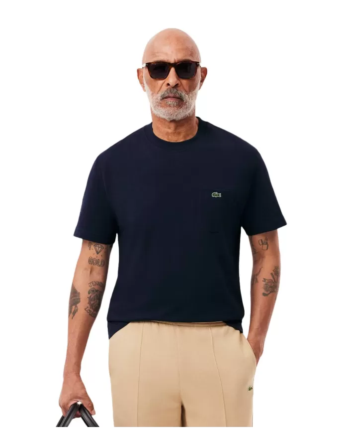 T-shirt Uomo blu con taschino TH2827 |LACOSTE T-shirt Uomo blu con taschino TH2827 |LACOSTE