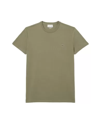 T-shirt Uomo verde cachi in cotone regular fit TH6709|LACOSTE T-shirt Uomo verde cachi in cotone regular fit TH6709|LACOSTE