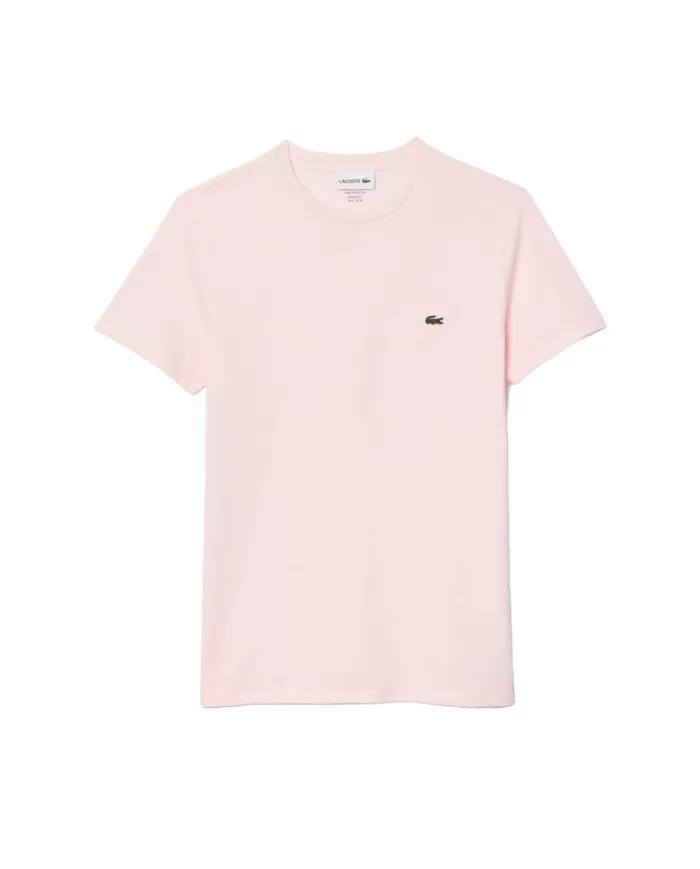 T-shirt Uomo rosa chiaro in cotone regular fit TH6709|LACOSTE T-shirt Uomo rosa chiaro in cotone regular fit TH6709|LACOSTE