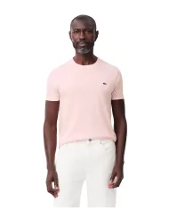 T-shirt Uomo rosa chiaro in cotone regular fit TH6709|LACOSTE