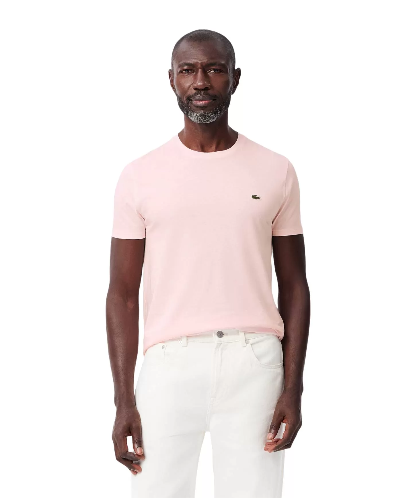 LACOSTE T-shirt Uomo TH6709 PE 2025 cotone regular modello basic con ricamo loga - Foto 5 di 5