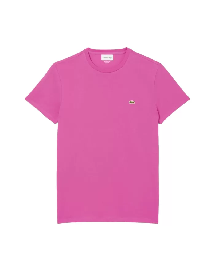 T-shirt Uomo rosa in cotone regular fit TH6709|LACOSTE T-shirt Uomo rosa in cotone regular fit TH6709|LACOSTE