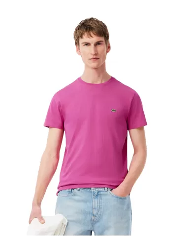 T-shirt Uomo rosa in cotone regular fit TH6709|LACOSTE T-shirt Uomo rosa in cotone regular fit TH6709|LACOSTE