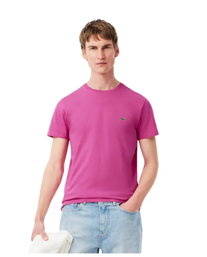 T-shirt Uomo rosa in cotone regular fit TH6709|LACOSTE T-shirt Uomo rosa in cotone regular fit TH6709|LACOSTE
