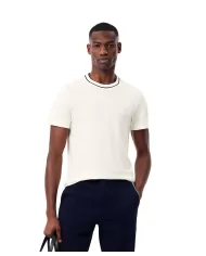 LACOSTE T-shirt Uomo TH8174 PE 2025 cotone regular con girocollo a costine 70V BIANCO