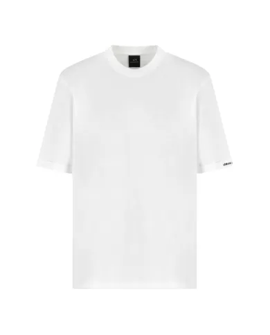 ARMANI EXCHANGE Felpa Uomo XM000519 AF10337 PE 2025 cotone oversize a maniche corte U0009 OFF WHITE