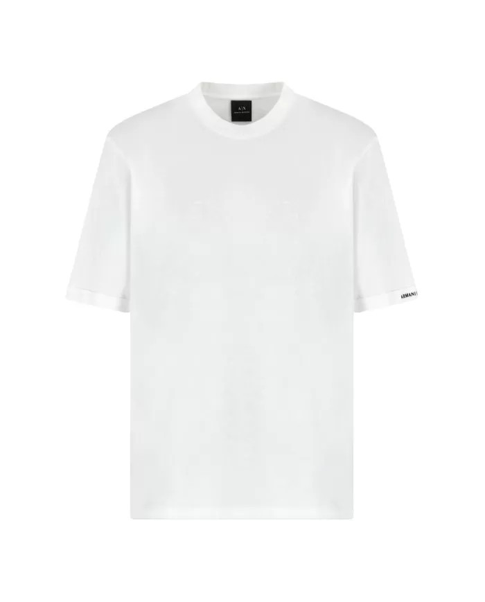 ARMANI EXCHANGE Felpa Uomo XM000519 AF10337 PE 2025 cotone oversize a maniche corte U0009 OFF WHITE ARMANI EXCHANGE Felpa Uomo XM000519 AF10337 PE 2025 cotone oversize a maniche corte U0009 OFF WHITE