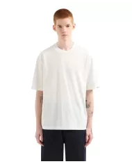ARMANI EXCHANGE Felpa Uomo XM000519 AF10337 PE 2025 cotone oversize a maniche corte U0009 OFF WHITE