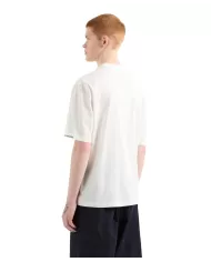 ARMANI EXCHANGE Felpa Uomo XM000519 AF10337 PE 2025 cotone oversize a maniche corte U0009 OFF WHITE