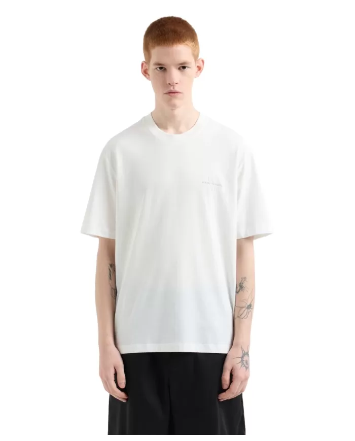 T-shirt Uomo bianca in cotone XM000763 AF12308|ARMANI EXCHANGE T-shirt Uomo bianca in cotone XM000763 AF12308|ARMANI EXCHANGE