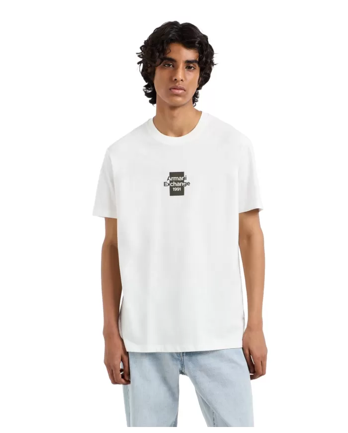 T-shirt Uomo bianca in cotone XM000767 AF12308|ARMANI EXCHANGE T-shirt Uomo bianca in cotone XM000767 AF12308|ARMANI EXCHANGE