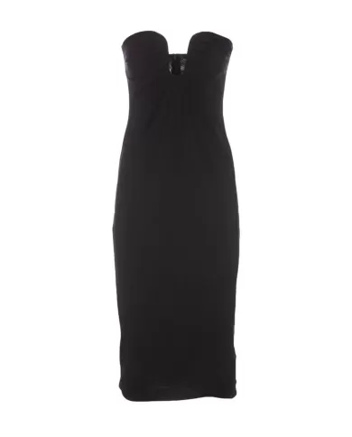 Abito Donna nero con scollo sagomato 105021 A2GS CENERINO|PINKO