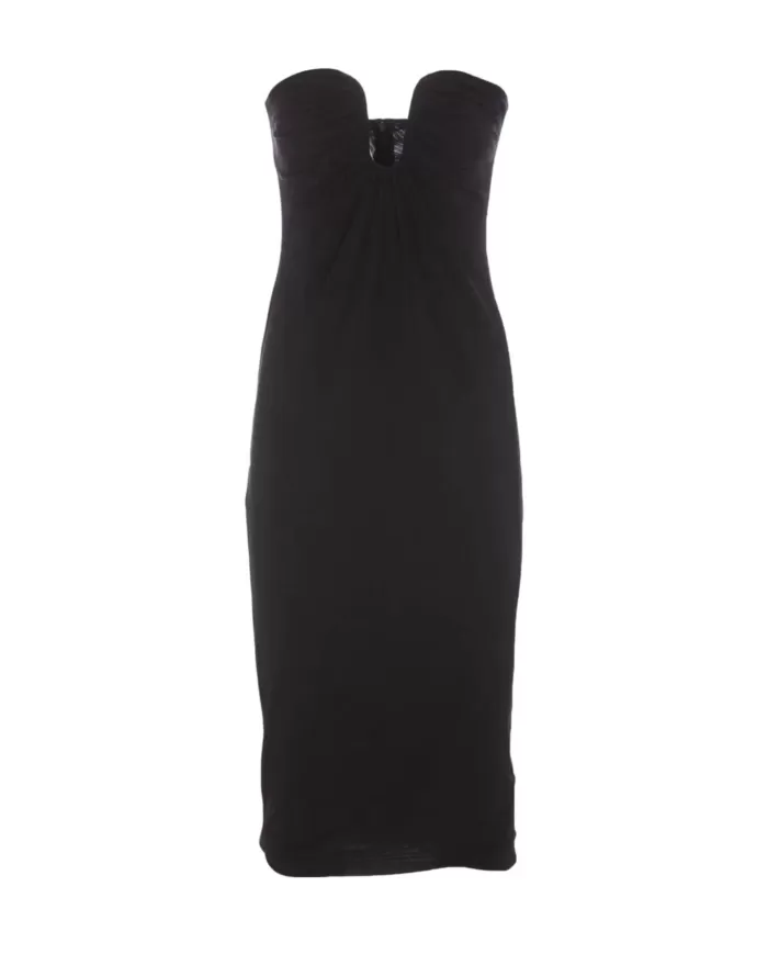 Abito Donna nero con scollo sagomato 105021 A2GS CENERINO|PINKO Abito Donna nero con scollo sagomato 105021 A2GS CENERINO|PINKO
