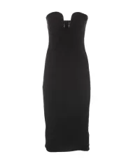 Abito Donna nero con scollo sagomato 105021 A2GS CENERINO|PINKO