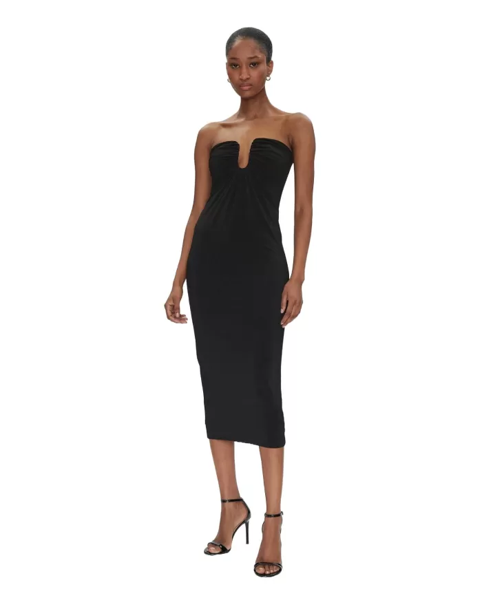 Abito Donna nero con scollo sagomato 105021 A2GS CENERINO|PINKO Abito Donna nero con scollo sagomato 105021 A2GS CENERINO|PINKO