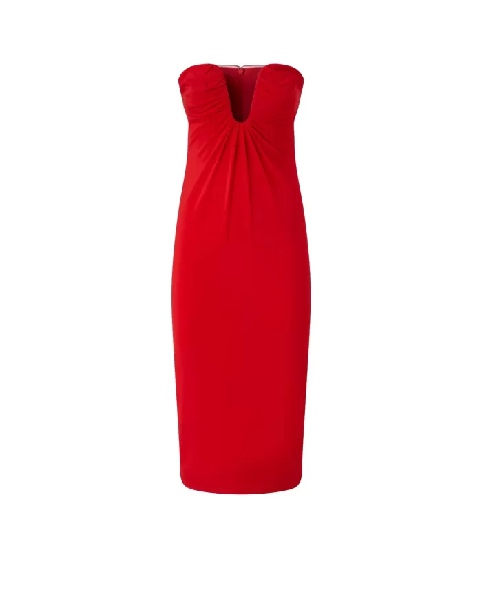 Abito Donna rosso con scollo sagomato 105021 A2GS CENERINO|PINKO Abito Donna rosso con scollo sagomato 105021 A2GS CENERINO|PINKO