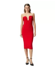 Abito Donna rosso con scollo sagomato 105021 A2GS CENERINO|PINKO