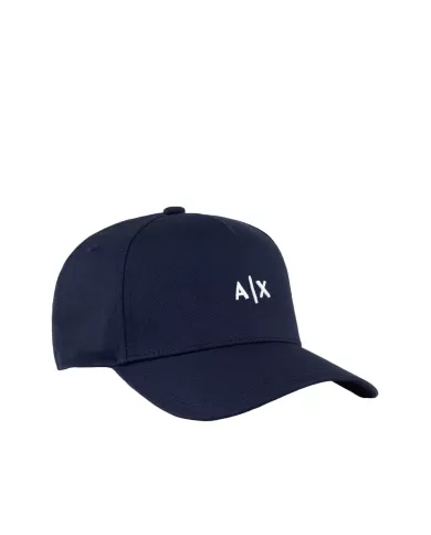 Berretto Uomo blu con ricamo bianco 954112 CC571|ARMANI EXCHANGE