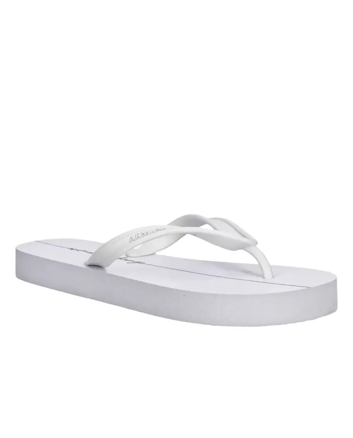 Infradito Donna bianca con stampa nera XDQ010 XV700|ARMANI EXCHANGE Infradito Donna bianca con stampa nera XDQ010 XV700|ARMANI EXCHANGE