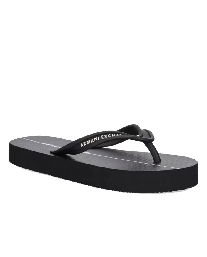Infradito Donna nera con stampa bianca XDQ010 XV700|ARMANI EXCHANGE Infradito Donna nera con stampa bianca XDQ010 XV700|ARMANI EXCHANGE
