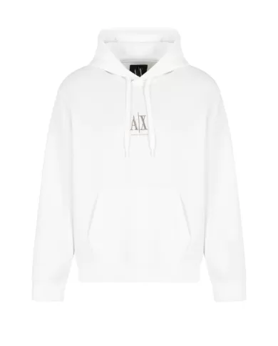 Felpa Uomo bianca con ricamo logo XM000369 AF10818|ARMANI EXCHANGE