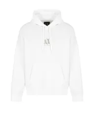 Felpa Uomo bianca con ricamo logo XM000369 AF10818|ARMANI EXCHANGE