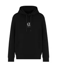 Felpa Uomo nera con ricamo logo XM000369 AF10818|ARMANI EXCHANGE