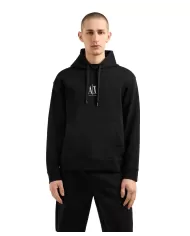 Felpa Uomo nera con ricamo logo XM000369 AF10818|ARMANI EXCHANGE