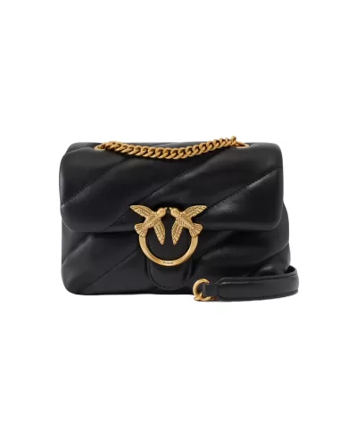 Borsa Donna nera/oro antico 100039 A0F2 LOVE PUFF mini| PINKO