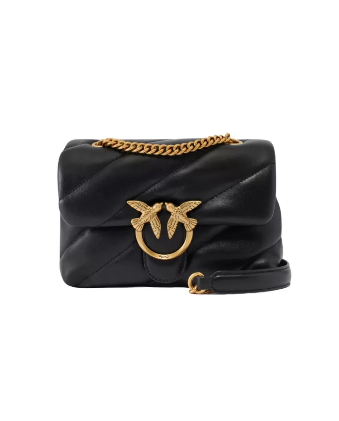 Borsa Donna nera/oro antico 100039 A0F2 LOVE PUFF mini| PINKO Borsa Donna nera/oro antico 100039 A0F2 LOVE PUFF mini| PINKO