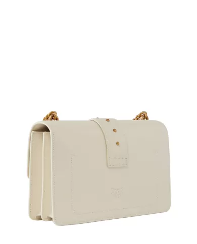 Borsa Donna bianca con baccello borchiato 100053 A0F1 LOVE ONE|PINKO