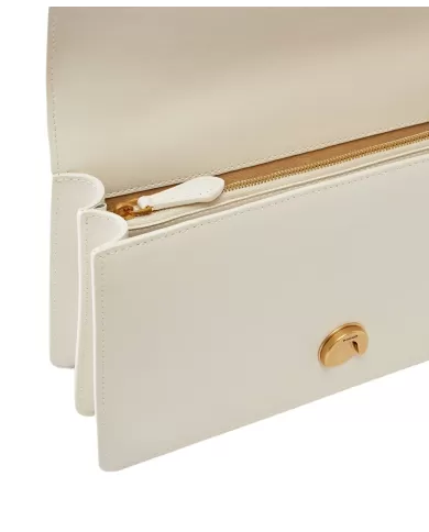 Borsa Donna bianca con baccello borchiato 100053 A0F1 LOVE ONE|PINKO