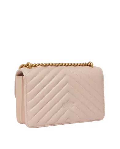 Borsa Donna cipria con trapuntatura chevron 100074 A0GK LOVE ONE|PINKO