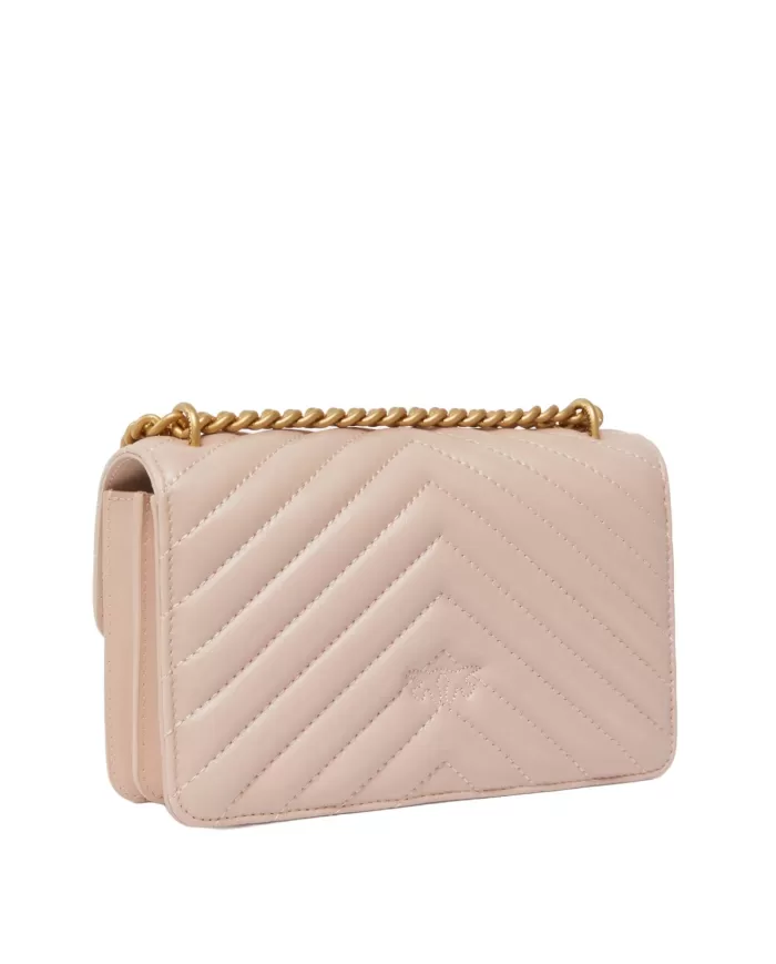 Borsa Donna cipria con trapuntatura chevron 100074 A0GK LOVE ONE|PINKO Borsa Donna cipria con trapuntatura chevron 100074 A0GK LOVE ONE|PINKO