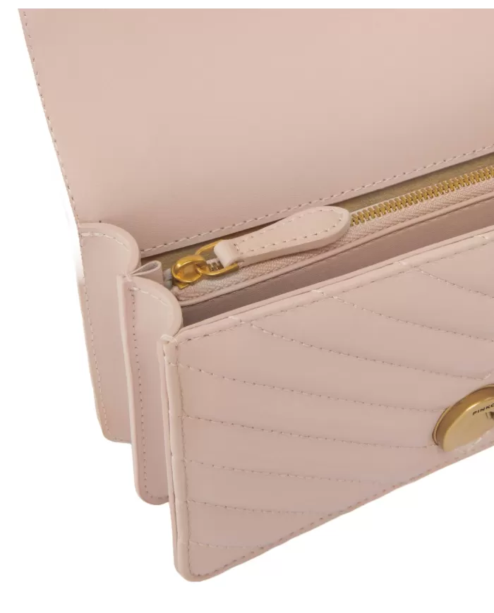 Borsa Donna cipria con trapuntatura chevron 100074 A0GK LOVE ONE|PINKO