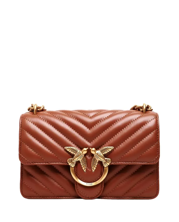 Borsa Donna mattone trapuntatura chevron 100074 A0GK LOVE ONE|PINKO Borsa Donna mattone trapuntatura chevron 100074 A0GK LOVE ONE|PINKO