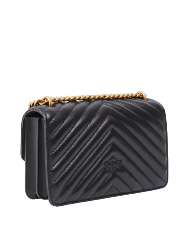Borsa Donna nera/oro trapuntatura chevron 100074 A0GK LOVE ONE|PINKO